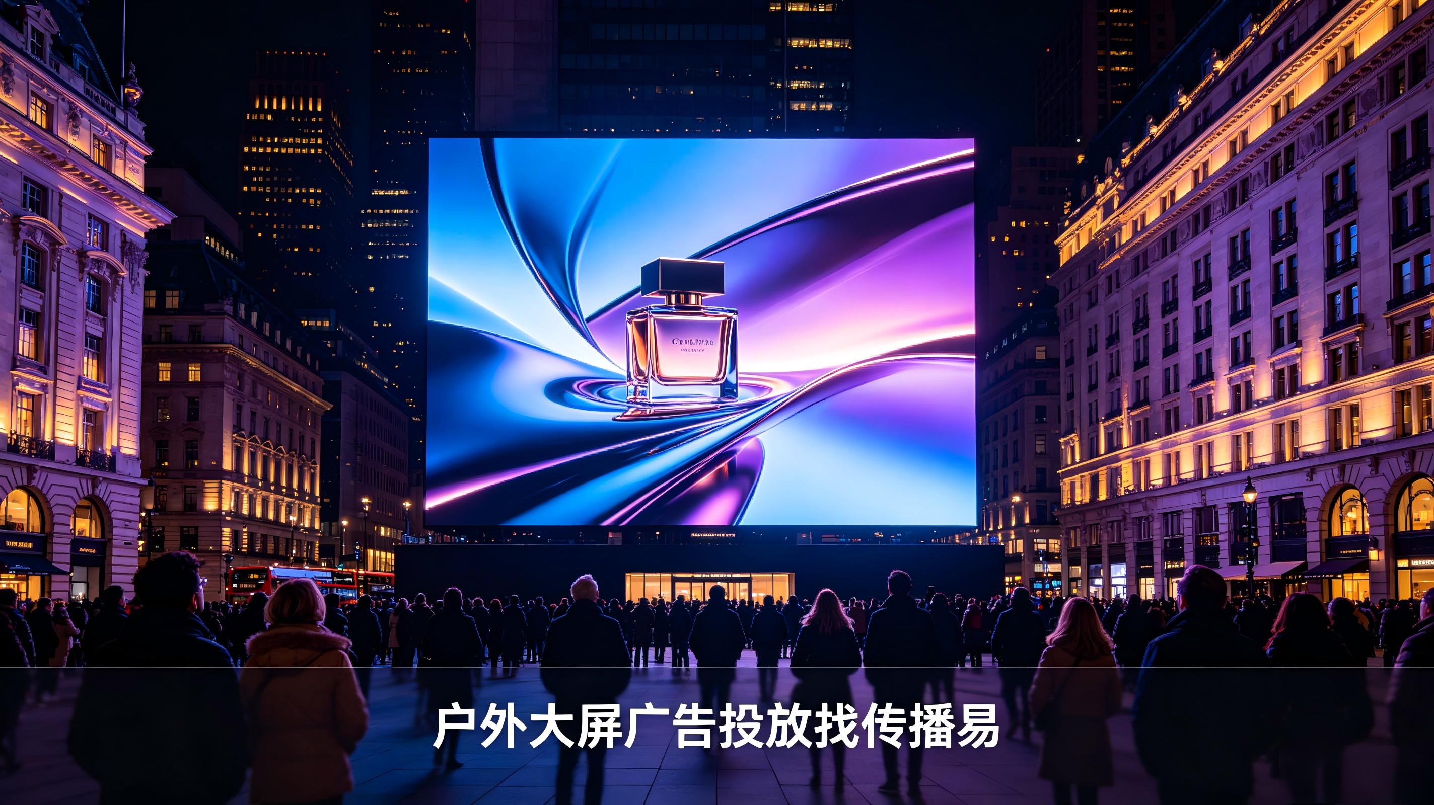 刷屏城市地标,品牌大屏广告投放找传播易