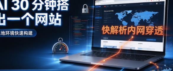 30分钟AI建站,快解析内网穿透1分钟发布公网